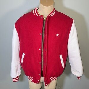Red and White Bomber Jacket
